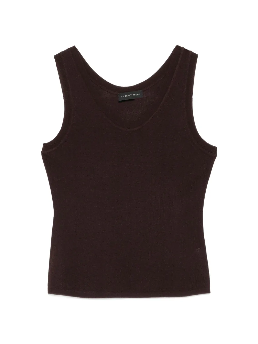 Le Petit Pulle ribbed-knit tank top - Marrone