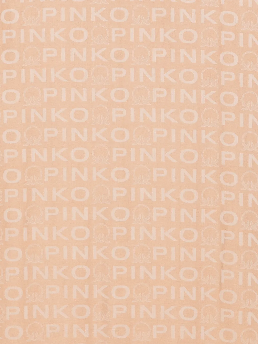 PINKO Sjaal met logo en franje Beige