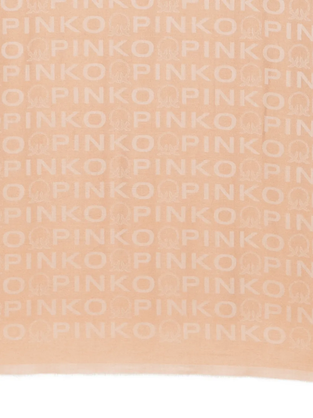PINKO Sjaal met logo en franje Beige