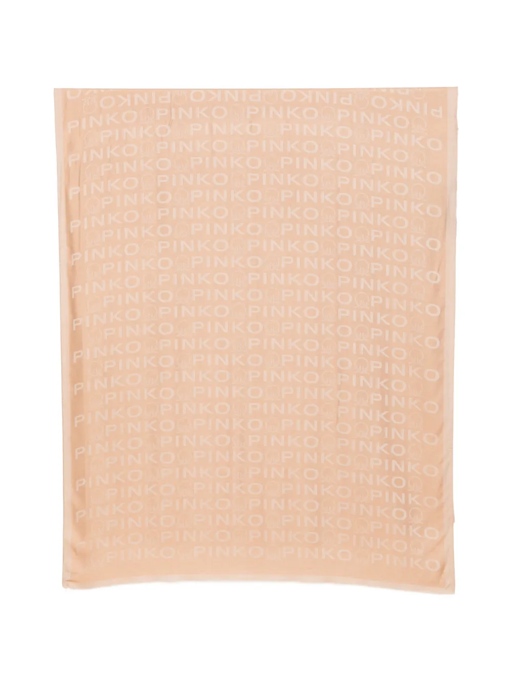 PINKO logo frayed scarf - Nude