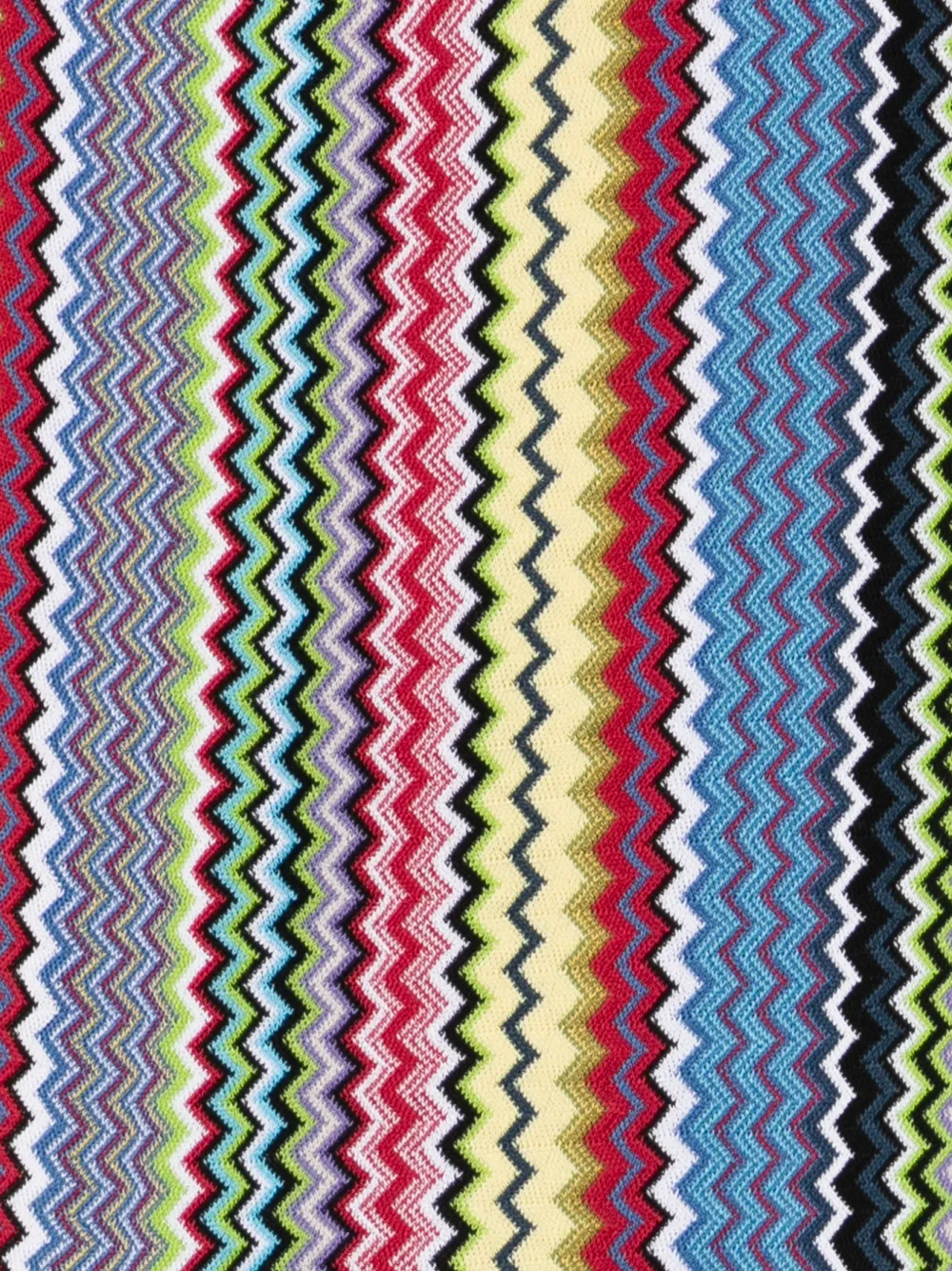 Missoni zigzag-knit fringed scarf - Blu