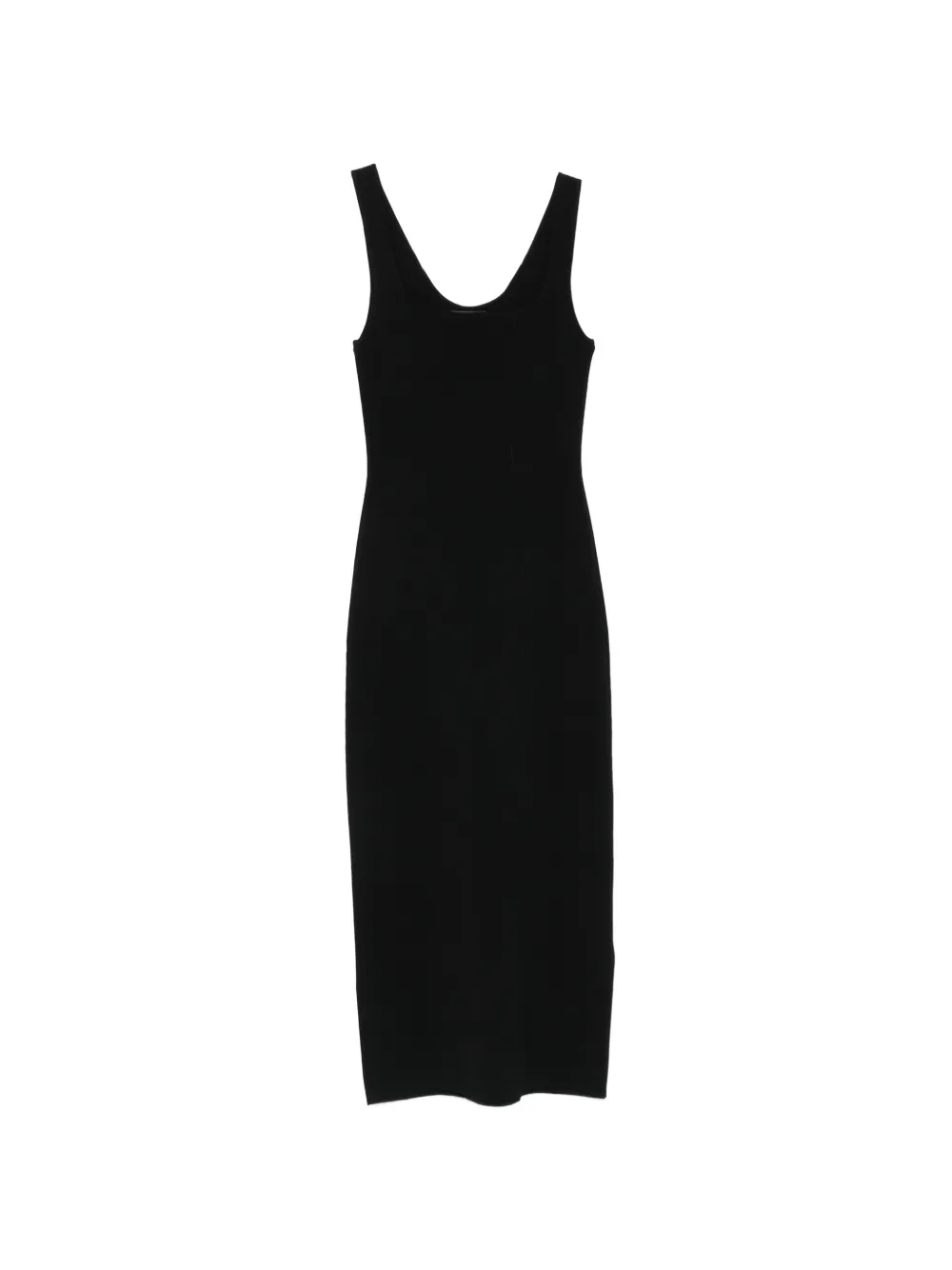 Le Petit Pulle ribbed-knit square-neck dress - Nero