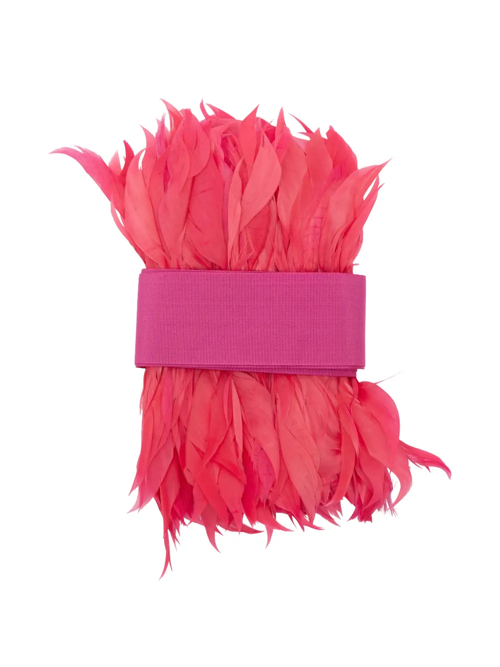 Sara Roka feather-trim belt - Pink