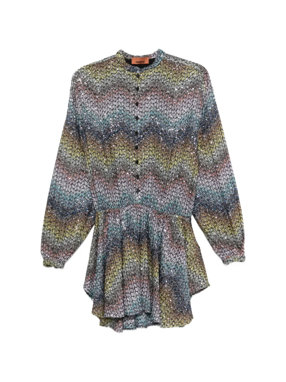 Missoni zigzag sequin-embellished mini dress - Blu