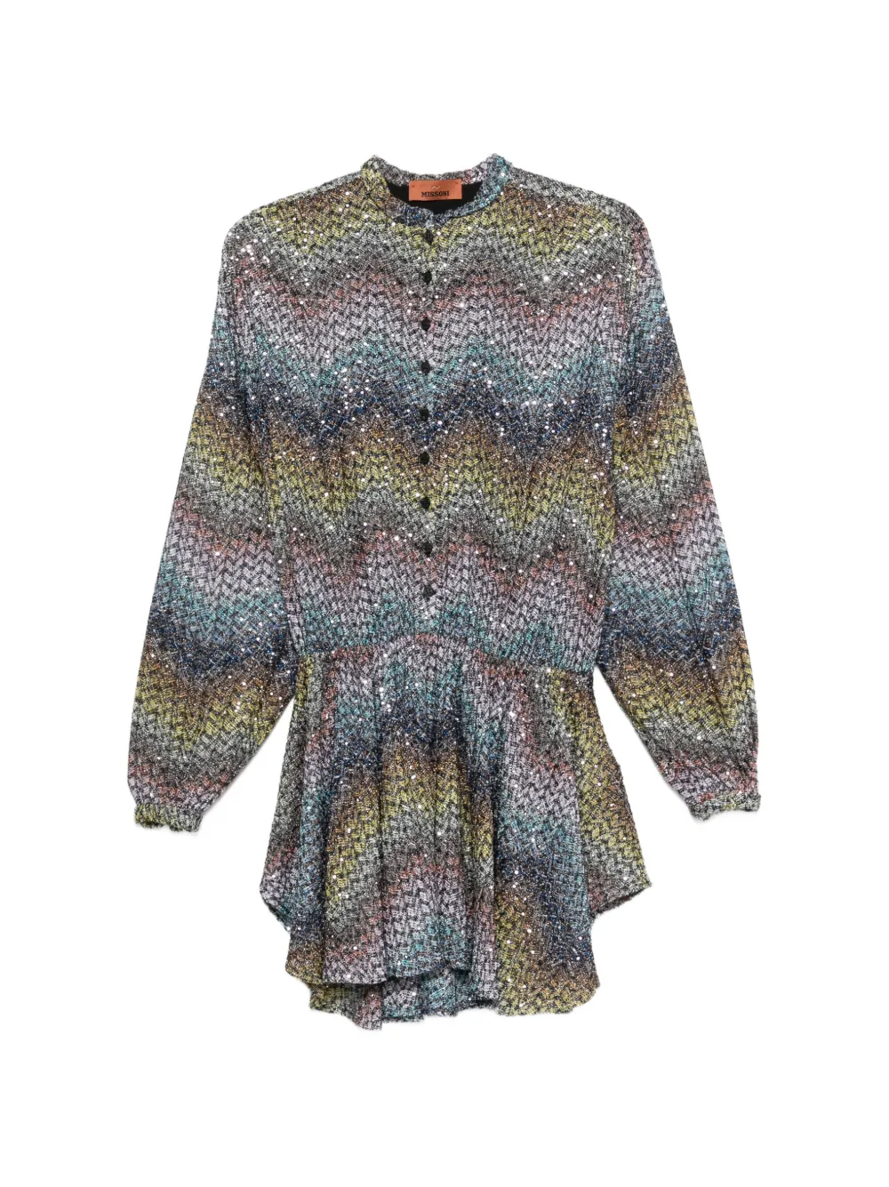 Missoni zigzag sequin-embellished mini dress - Blu