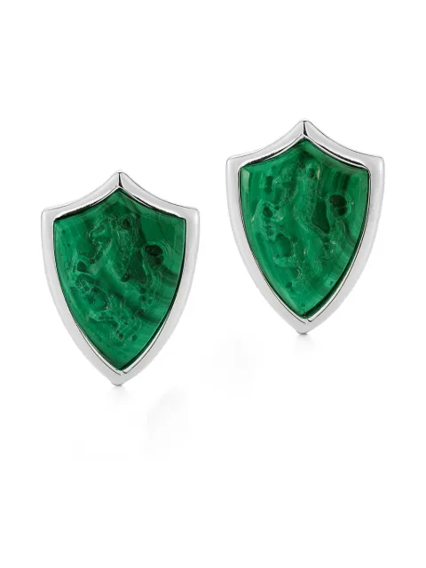 Mateo malachite shield cufflinks
