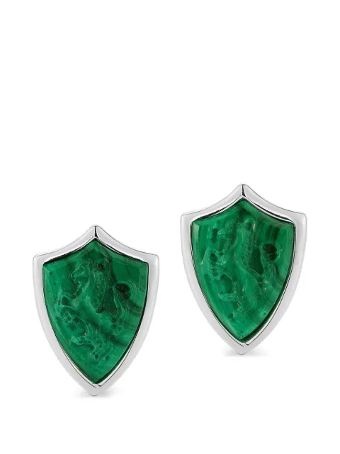Mateo malachite shield cufflinks