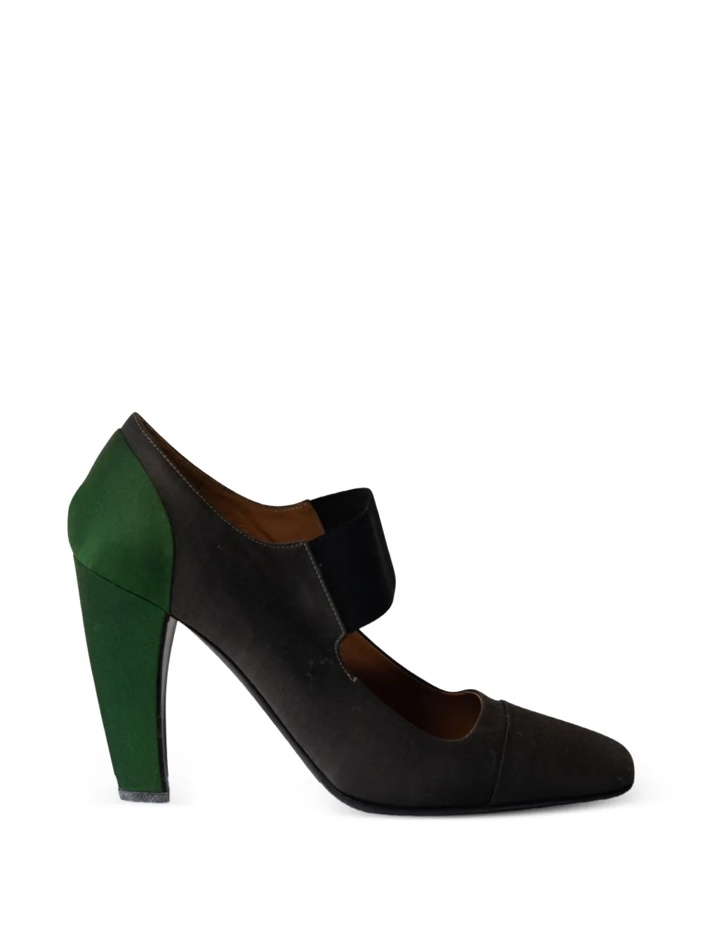 Prada Pre-Owned scholar block heel pumps - Grigio