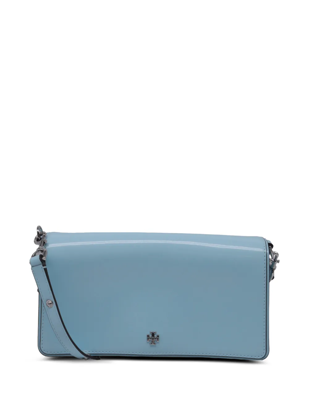 Tory Burch Emerson patent leather crossbody bag - Blau