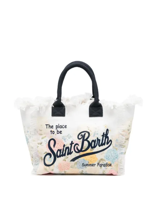 MC2 Saint Barth Vanity floral-print frayed-edges tote bag