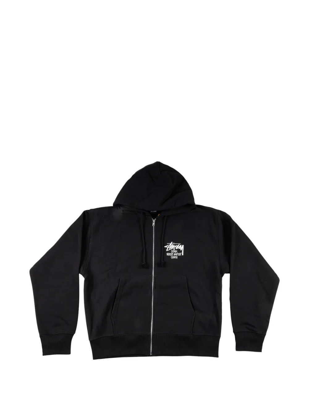 Stüssy logo-print hoodie - Black
