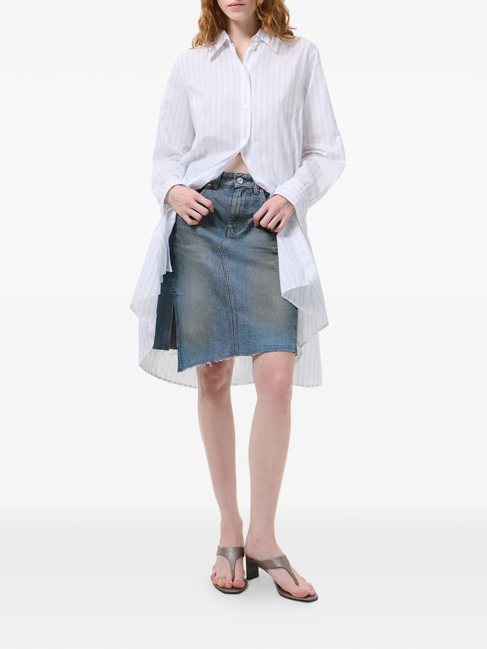 OUR LEGACY Flux gestreepte blouse Wit