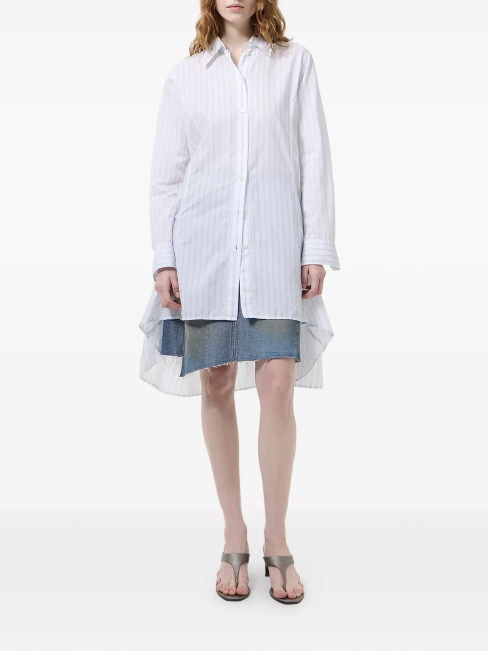 OUR LEGACY Flux gestreepte blouse Wit