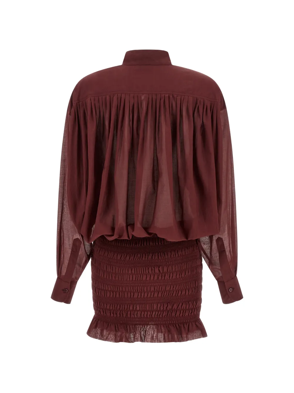 THE ANDAMANE Rania mini-jurk met ruches Rood