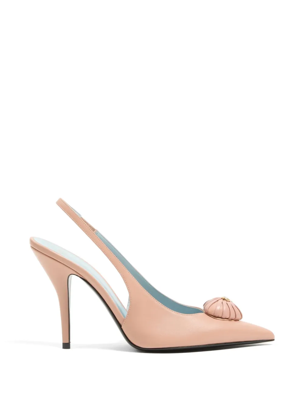 Valentino Garavani Coeur Royal slingback pumps in kidskin 100mm Roze