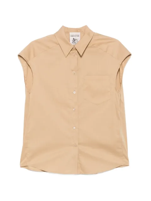 Semicouture Lottie cap-sleeve button-down shirt