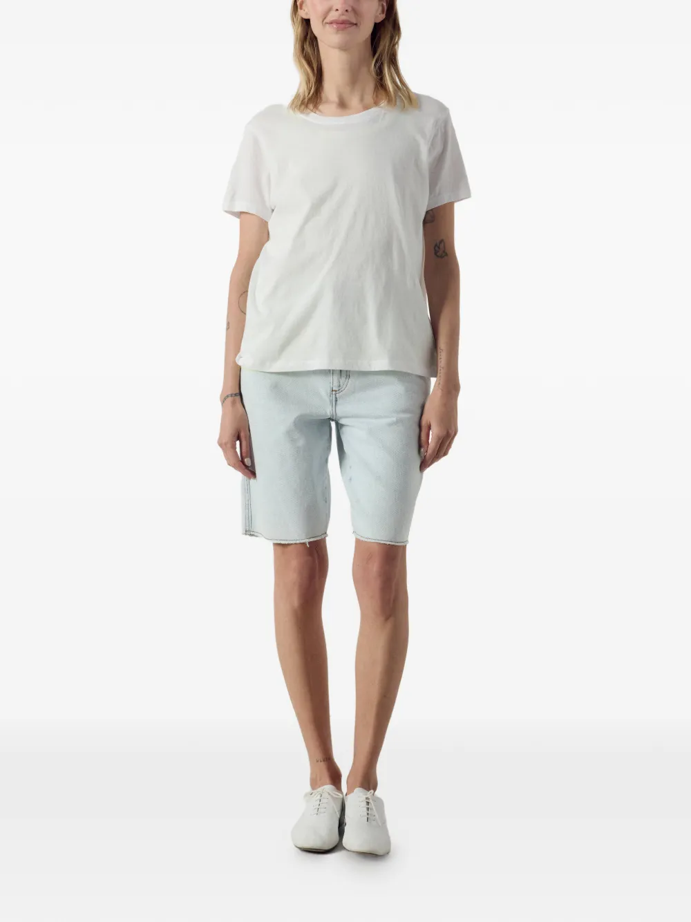 American Vintage Apoly T-shirt met ronde hals Wit