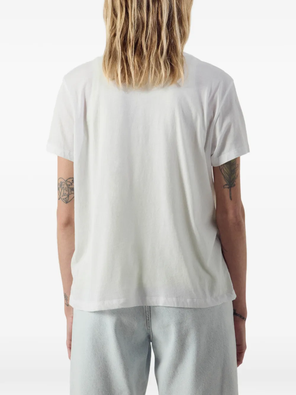 American Vintage Apoly T-shirt met ronde hals Wit