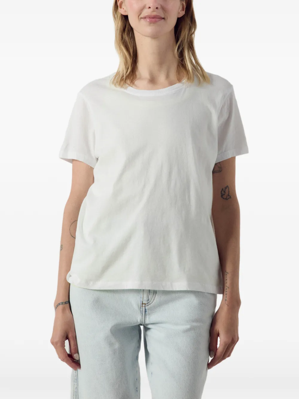 American Vintage Apoly T-shirt met ronde hals Wit