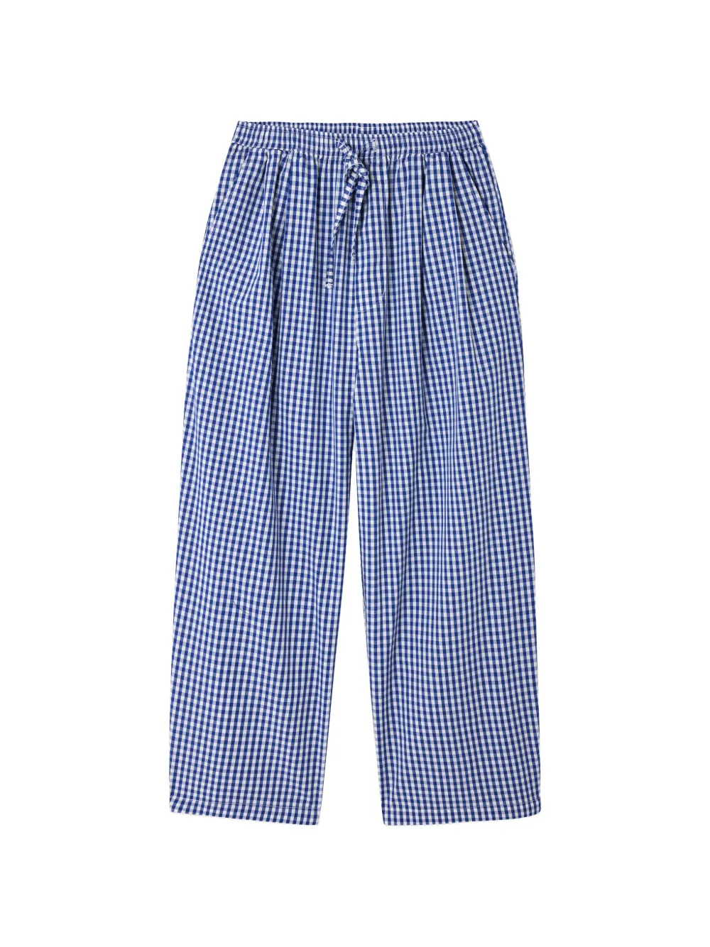 American vintage Palazzohose mit Vichy-Karo - Blau