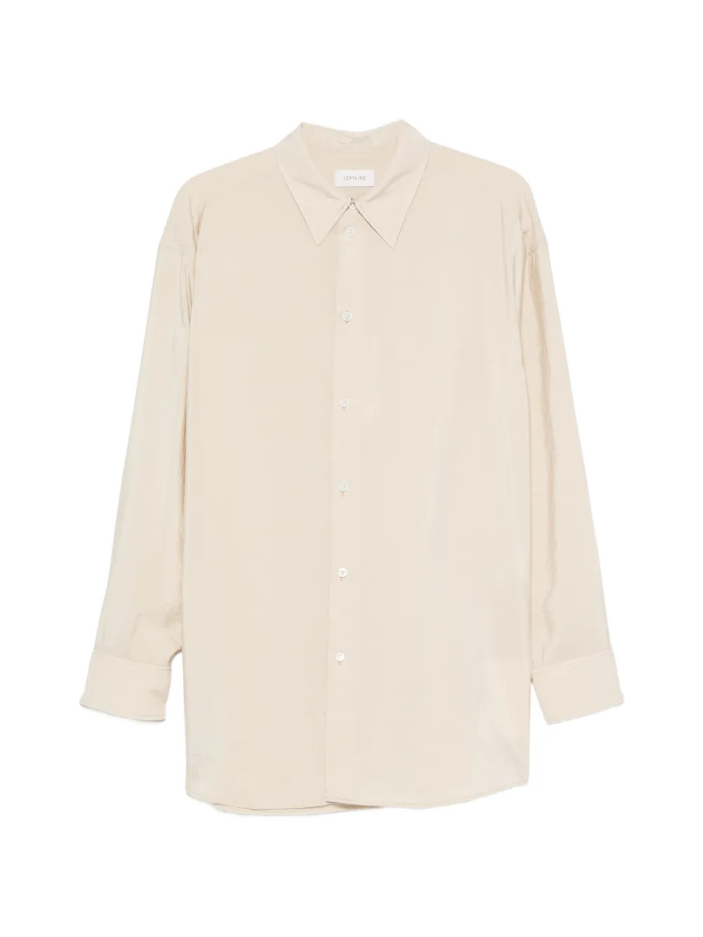 LEMAIRE tie-neck long-sleeve shirt - Neutrals