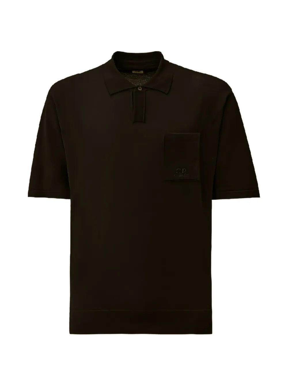 C.P. Company logo-embroidered chest-pocket polo shirt - Nero