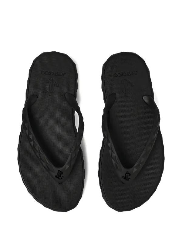 【nana】JIMMY CHOO DIAMONDO FLIP FLOP Jimmy Choo Diamond flip-flops | Black | FARFETCH