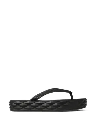 Jimmy Choo Diamond Flip Flops | Black | FARFETCH