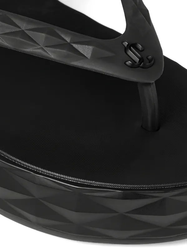 JIMMY CHOO DIAMONDO FLIP FLOP ラバーサンダル Jimmy Choo Diamond flip-flops | Black | FARFETCH