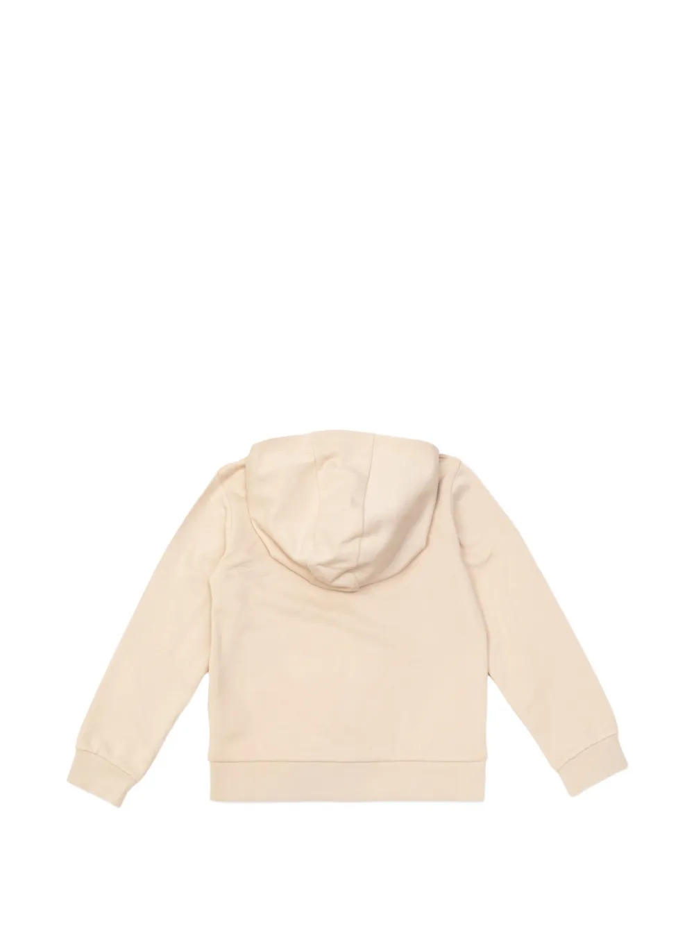 Moncler Enfant Hoodie met geborduurd logo Beige