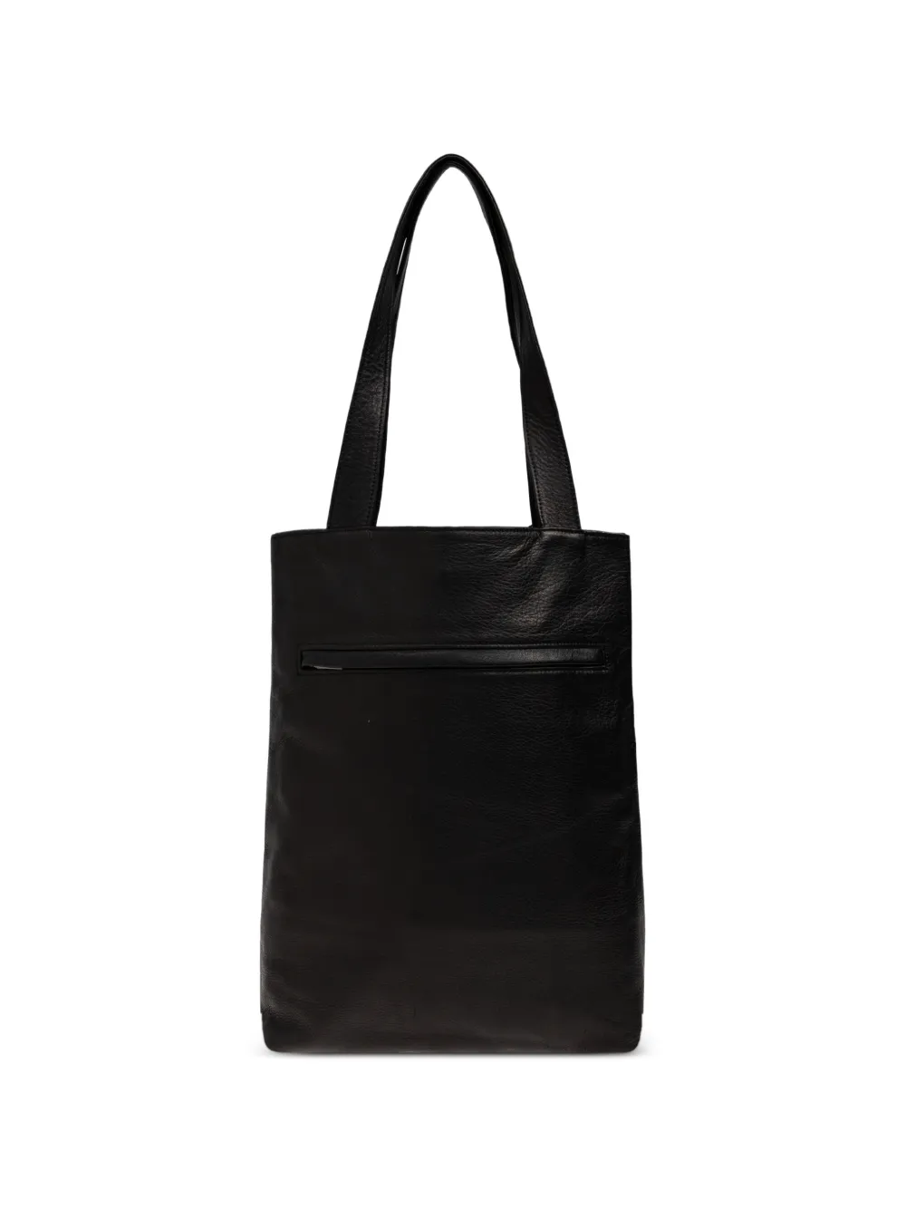 Discord Yohji Yamamoto Grote leren shopper met kiss-lock Zwart