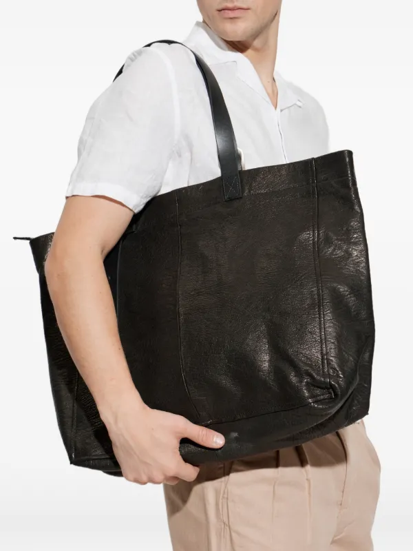 AllSaints Black Leather Tote All Saints small Voltaire black tote bag | eBay main image 4