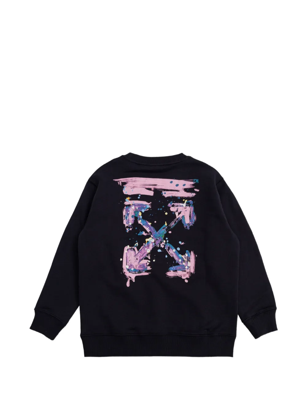Off-White Kids Arrow Splat sweater met logoprint Blauw