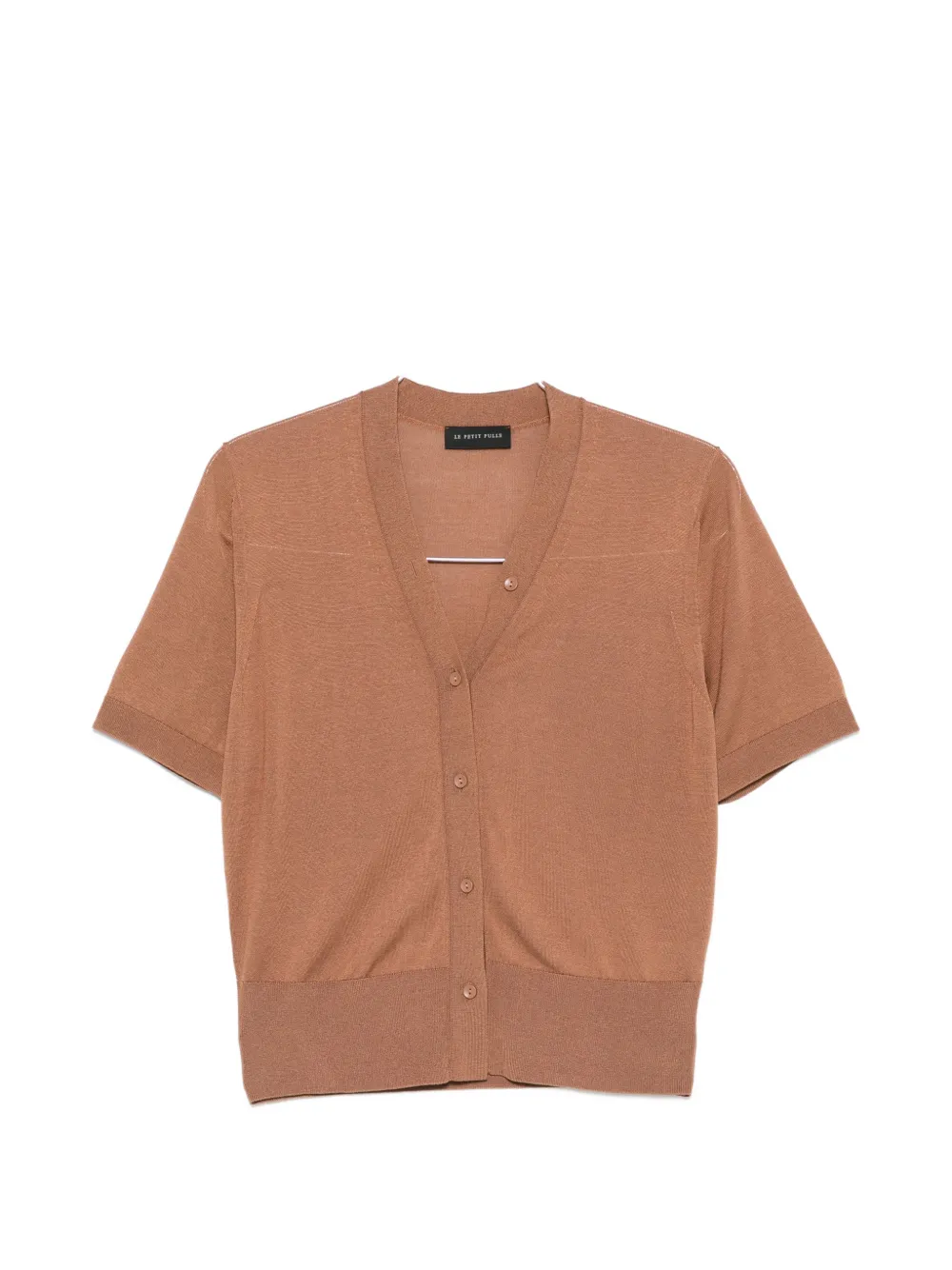 Le Petit Pulle V-neck cardigan - Brown