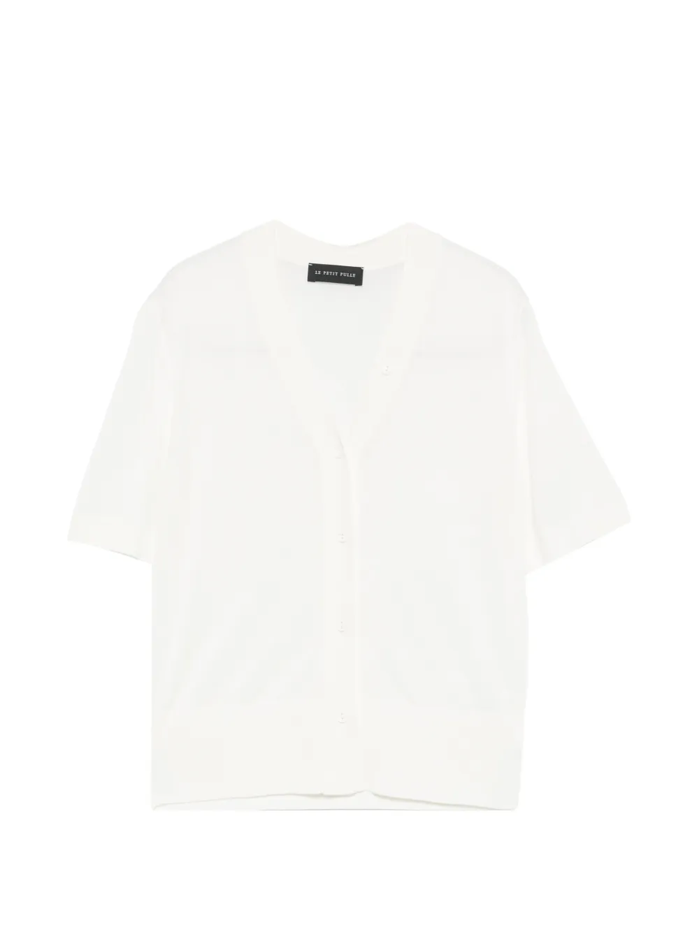 Le Petit Pulle V-neck cardigan - White