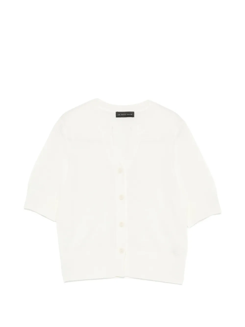 Le Petit Pulle V-neck cardigan - White