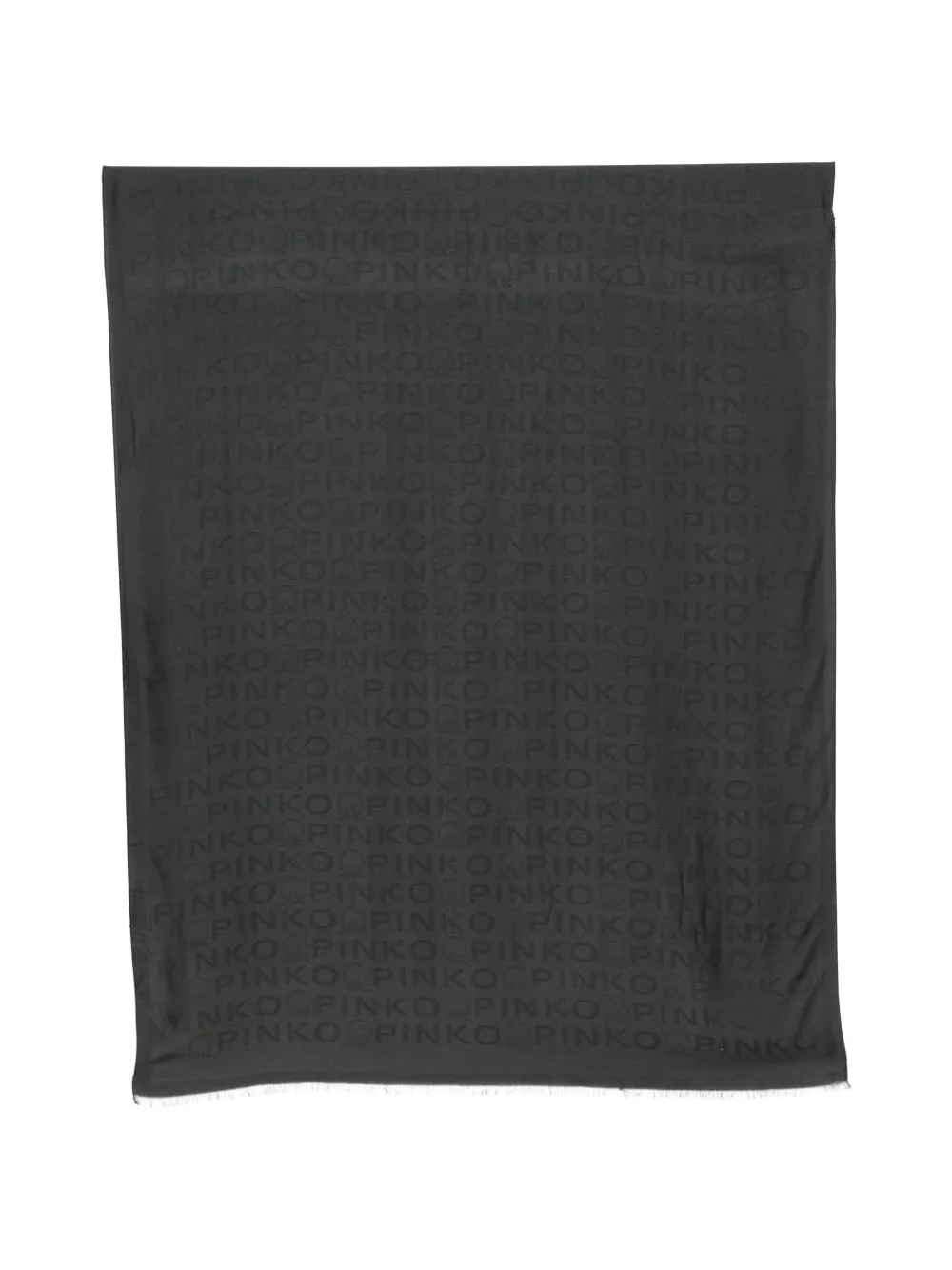 PINKO logo frayed scarf - Nero
