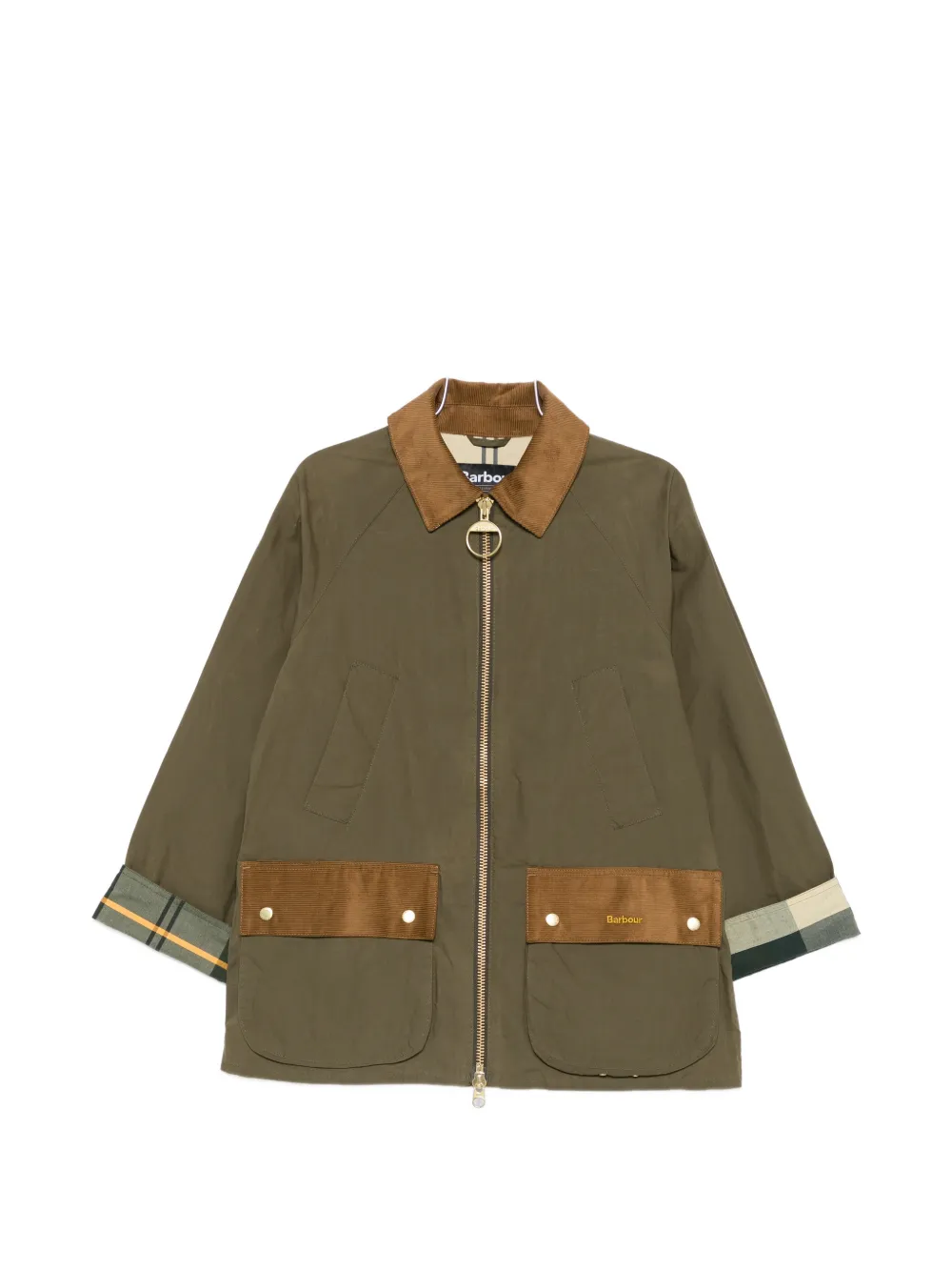 Barbour corduroy-collar jacket - Verde