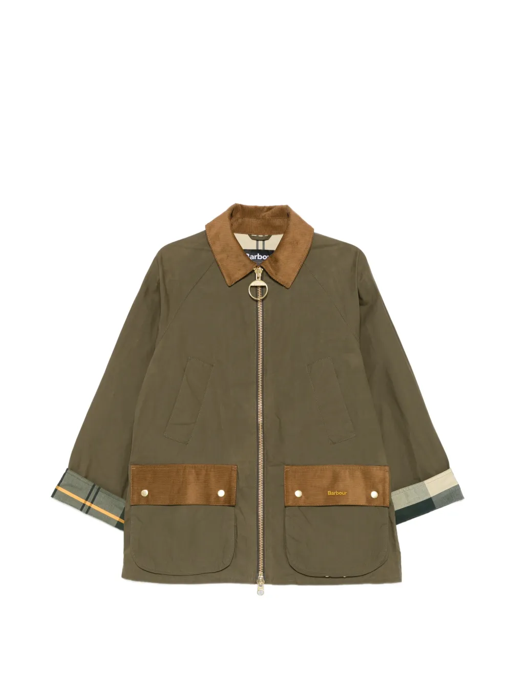 Barbour corduroy-collar jacket - Verde
