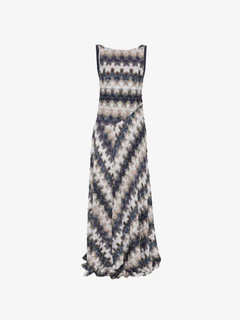 Missoni maxi zigzag-pattern open-back dress