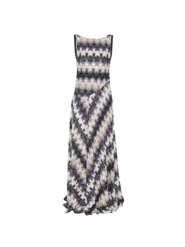 missoni open back maxi dress Mare open-back metallic crochet-knit maxi dress - gold