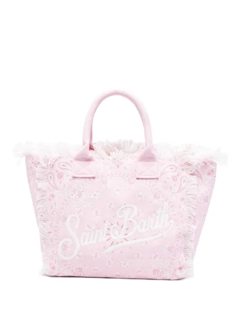 MC2 Saint Barth Vanity paisley-print fringed tote bag