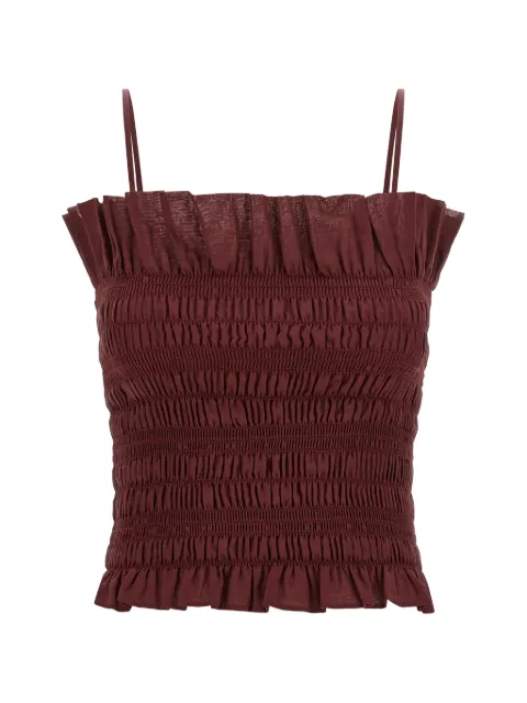 THE ANDAMANE top Suri fruncido con volantes