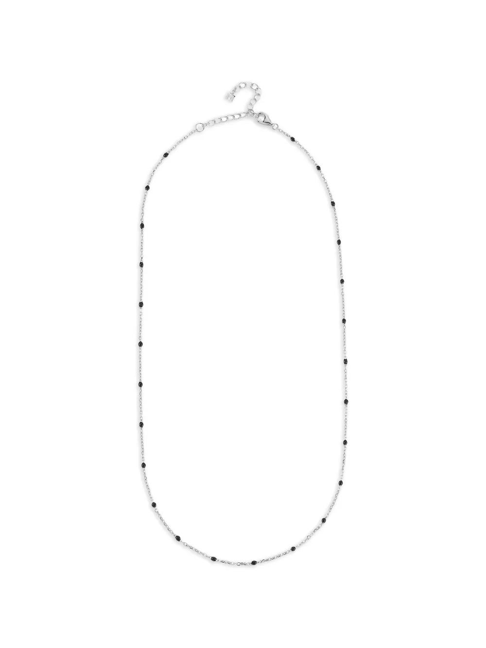 Mateo enamel station chain necklace - Silber