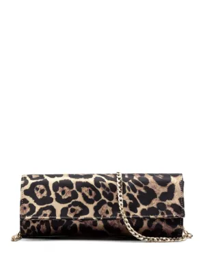 Apparis leopard-print Zip Clutch Bag | Brown | FARFETCH CA