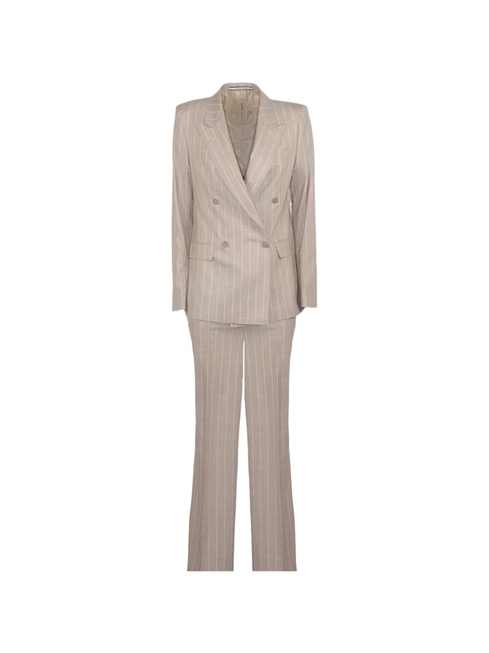 Tagliatore pinstripe double-breasted suit - Nude