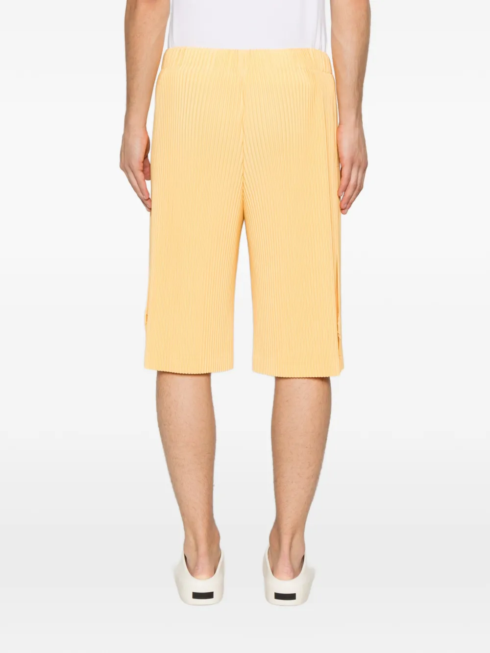 Homme Plissé Issey Miyake Wear or Wrap geplooide shorts Geel