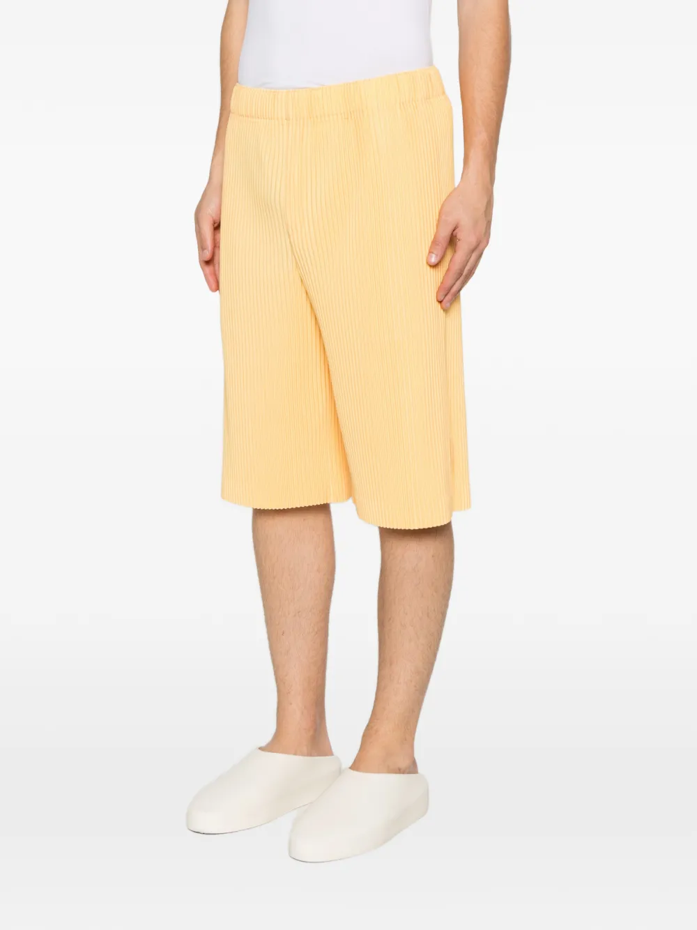 Homme Plissé Issey Miyake Wear or Wrap geplooide shorts Geel