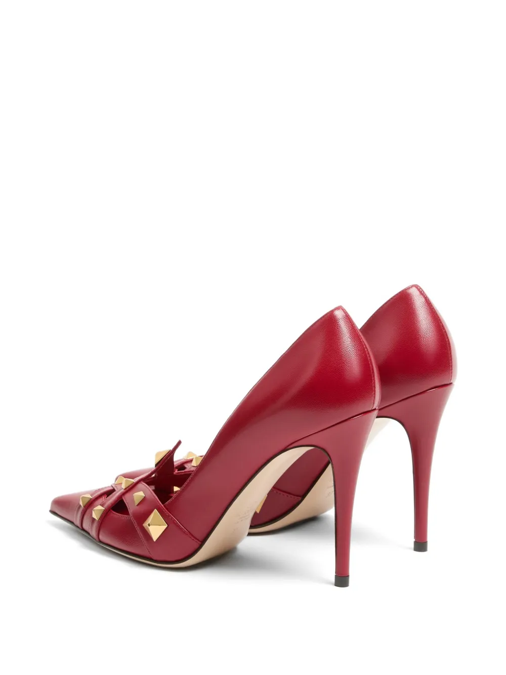 Valentino Garavani Studdy kidskin pumps 100mm Rood