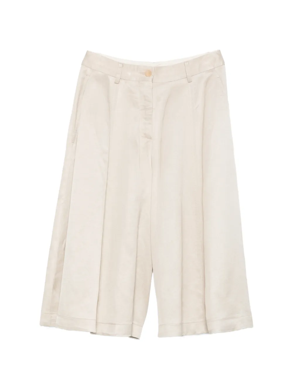 Semicouture Breanna pleated wide-leg shorts - Neutrals